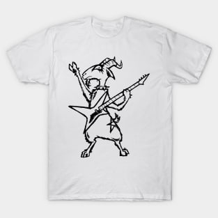 Heavy Metal Band Goat Guitarist Guitar Playing Gothic Gift T-Shirt